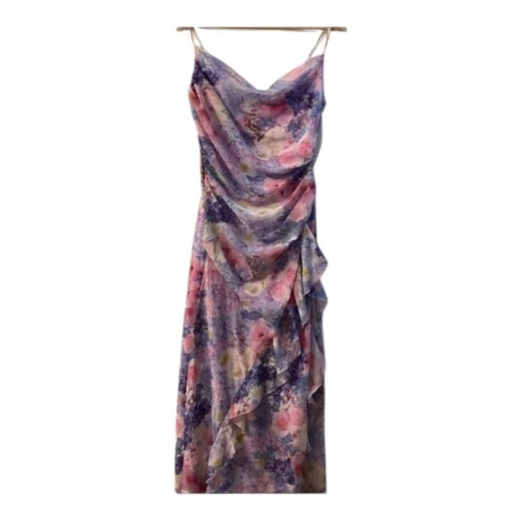Hello Molly Enchanting Frill‎ Maxi Dress Purple - Picture 2 of 16